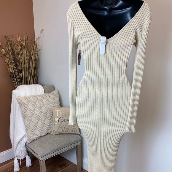 ‼️ Nude Sweater Maxi Dress - Picture 7 of 8